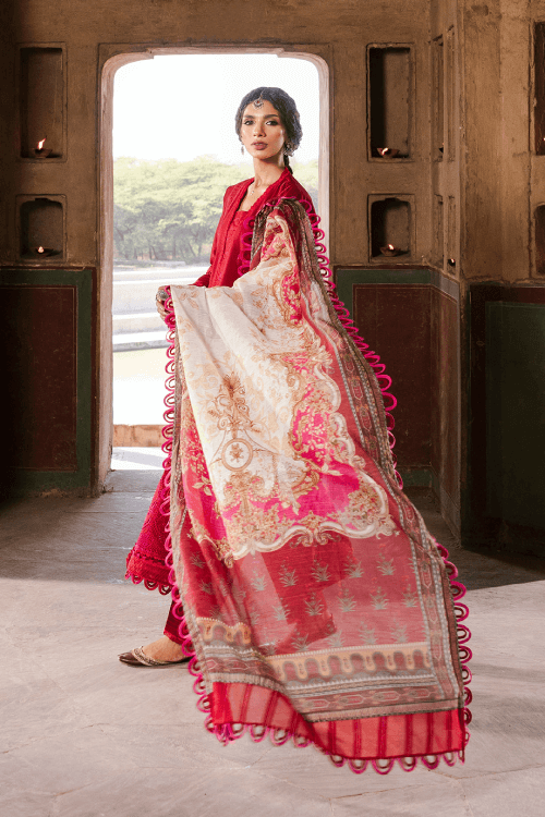 Zellbury dyed chikankari Lawn shirt-WUS25E30835