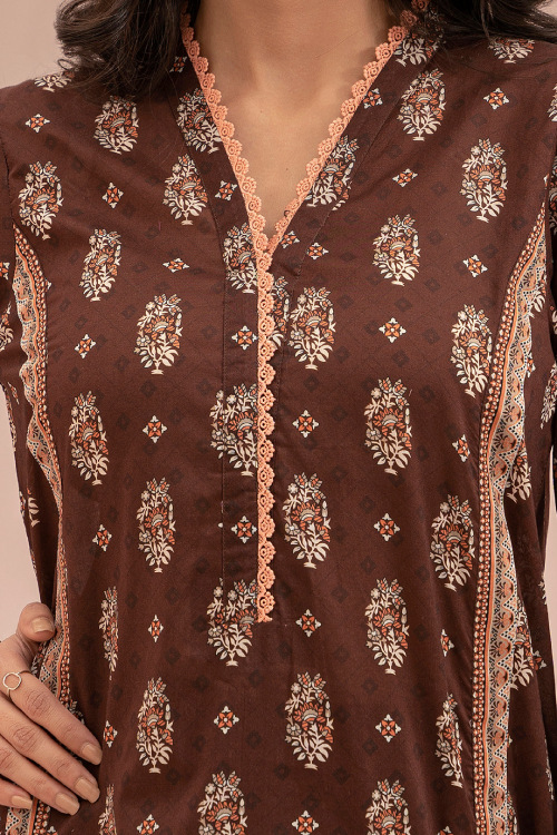 Zellbury Summer Print Embroidered Lawn Shirt 3 Piece - WUS25X30424