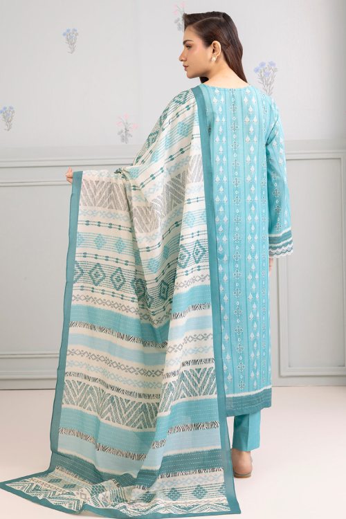 Zellbury Summer Print Embroidered Lawn Shirt 3 Piece - WUS25X30427