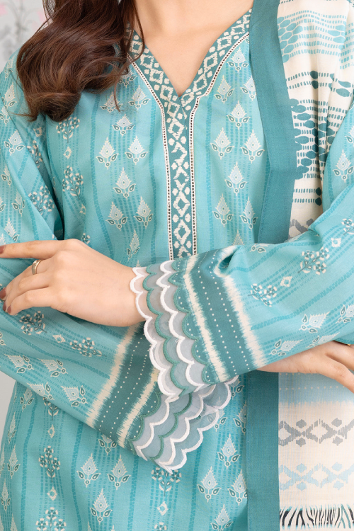 Zellbury Summer Print Embroidered Lawn Shirt 3 Piece - WUS25X30427