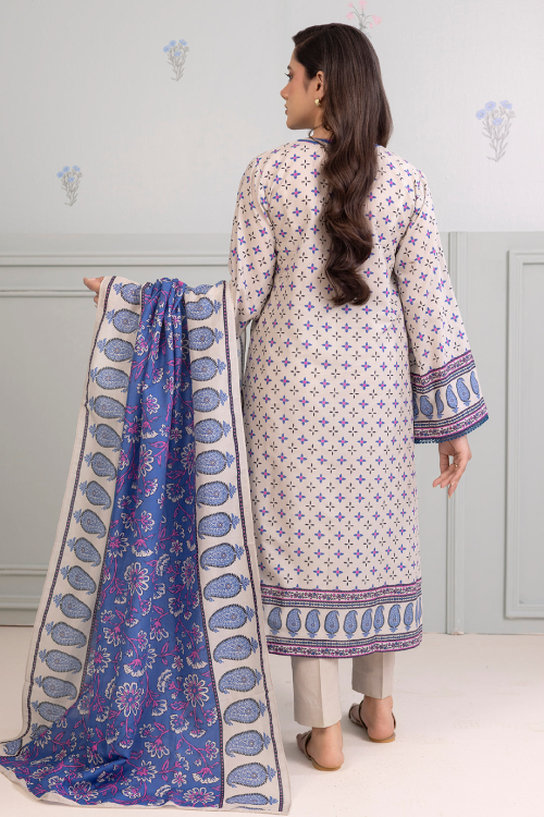 Zellbury Summer Print Embroidered Lawn Shirt 3 Piece - WUS25X30431