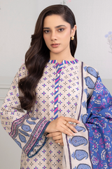 Zellbury Summer Print Embroidered Lawn Shirt 3 Piece - WUS25X30431