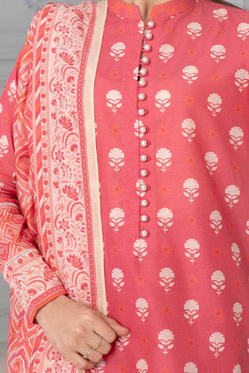 Zellbury Summer Print Embroidered Lawn Shirt 3 Piece - WUS25X30493