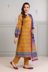 Zellbury Summer Print Embroidered Lawn Shirt 3 Piece - WUS25X30495