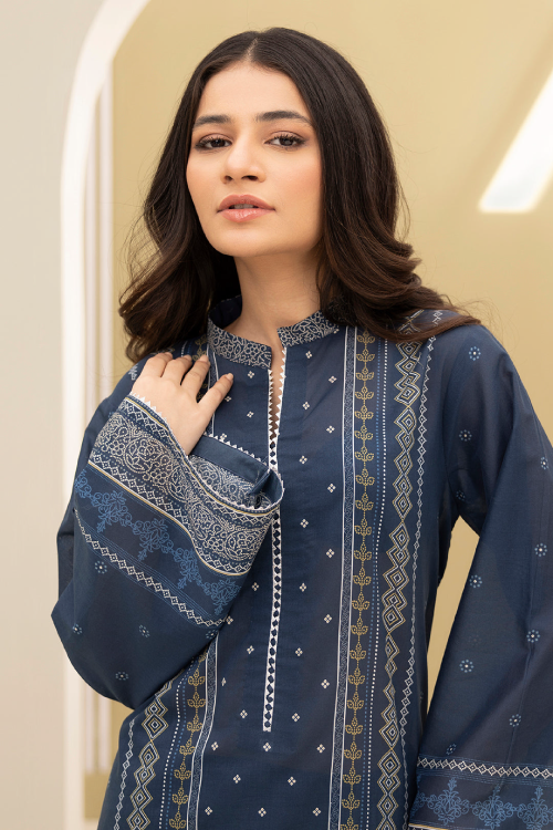 Zellbury Summer Print Embroidered Lawn Shirt 3 Piece - WUS25X30496