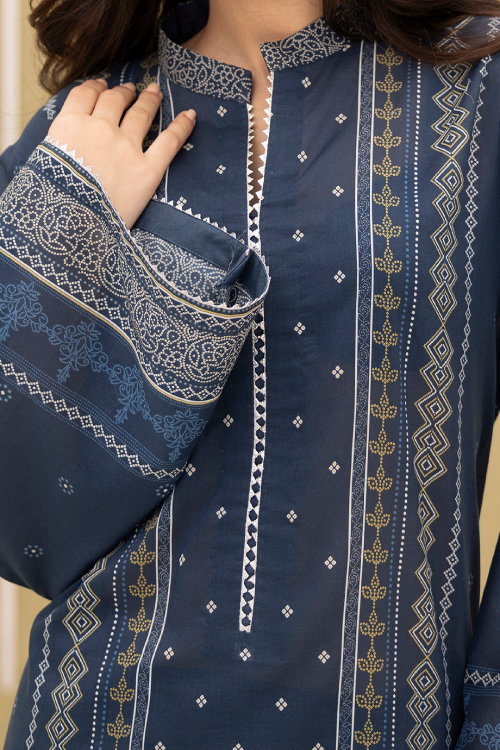 Zellbury Summer Print Embroidered Lawn Shirt 3 Piece - WUS25X30496