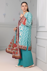 Zellbury Summer Print Embroidered Lawn Shirt 3 Piece - WUS25X30497