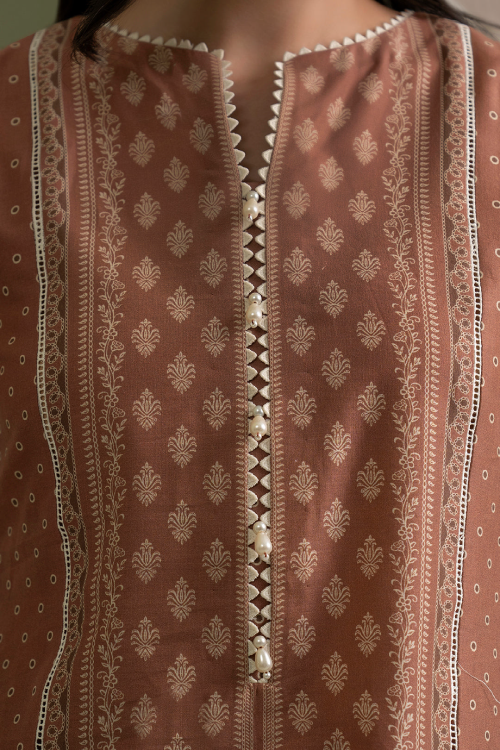 Zellbury Summer Print Embroidered Lawn Shirt Digital 3 Piece - WUS25X30505