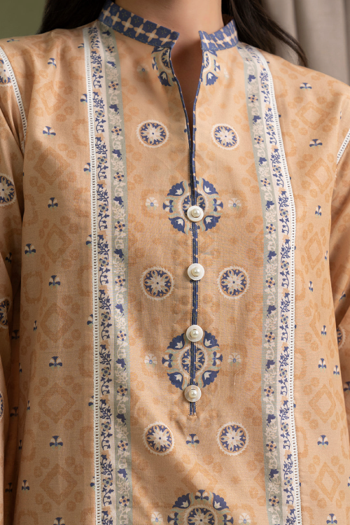 Zellbury Summer Print Embroidered Lawn Shirt Digital 3 Piece - WUS25X30507