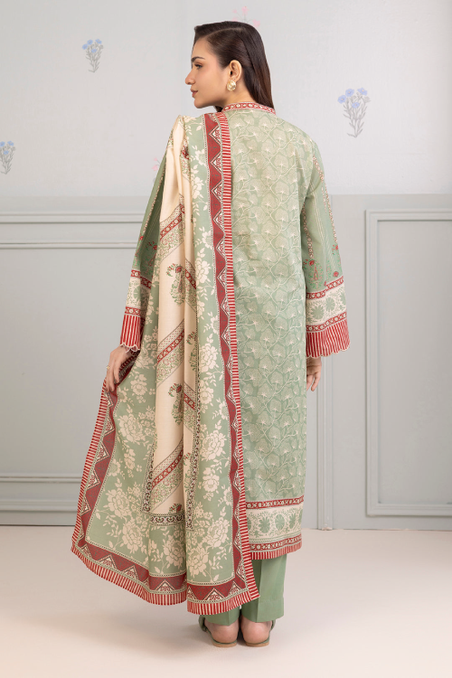 Zellbury Summer Print Embroidered Lawn Shirt 3 Piece - WUS25X30513