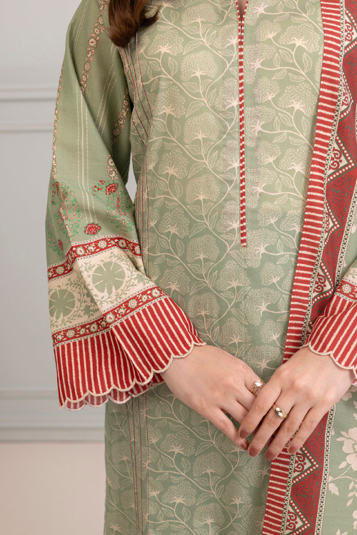 Zellbury Summer Print Embroidered Lawn Shirt 3 Piece - WUS25X30513
