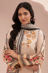 Zellbury Summer Print Embroidered Lawn Shirt Digital 3 Piece - WUS25X30577
