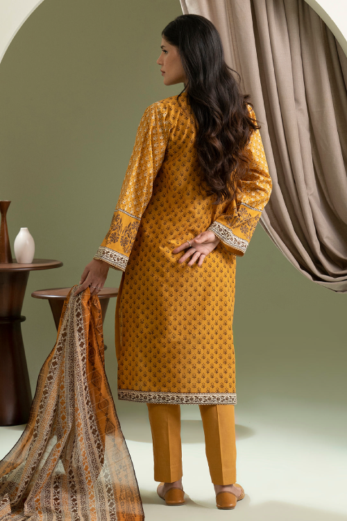 Zellbury Summer Print Embroidered Lawn Shirt Digital 3 Piece - WUS25X30581