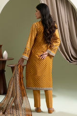 Zellbury Summer Print Embroidered Lawn Shirt Digital 3 Piece - WUS25X30581