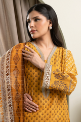 Zellbury Summer Print Embroidered Lawn Shirt Digital 3 Piece - WUS25X30581