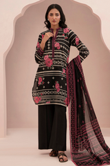 Zellbury Summer Print Embroidered Lawn Shirt Digital 3 Piece - WUS25X30583