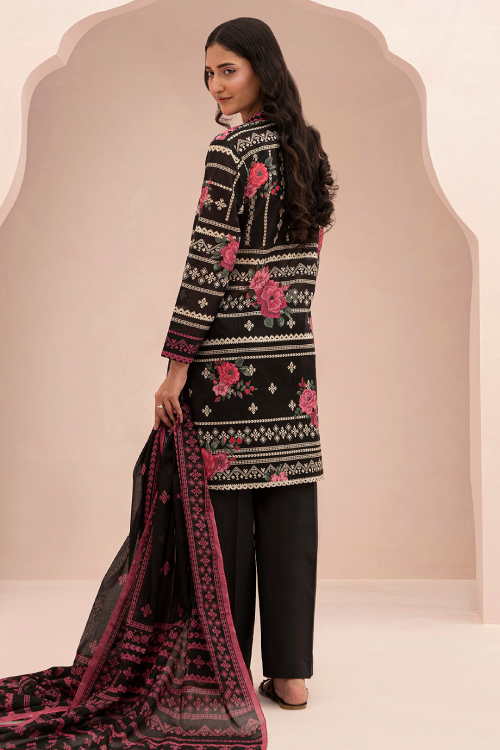 Zellbury Summer Print Embroidered Lawn Shirt Digital 3 Piece - WUS25X30583