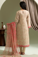 Zellbury Summer Print Embroidered Lawn Shirt Digital 3 Piece - WUS25X30587