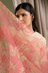 Zellbury Summer Print Embroidered Lawn Shirt Digital 3 Piece - WUS25X30587