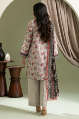 Zellbury Summer Print Embroidered Lawn Shirt Digital 3 Piece - WUS25X30665