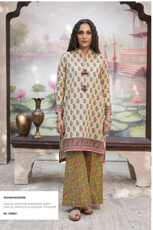 Zellbury Digital Printed Khaddar 2 Piece - WUW24X20346