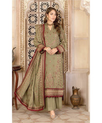 Wania Falak Winter Peach Embroidered 3 Piece Shawl Collection WP-214
