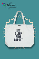 White Printed Tote Bag GWTB0013