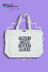 White Printed Tote Bag GWTB0014