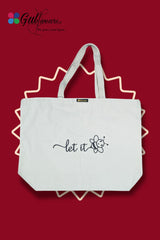White Printed Tote Bag GWTB0015