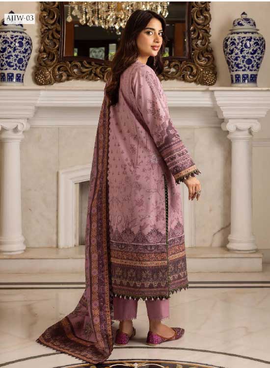 Asim Jofa Winter Khaddar 3 PC Shawl Collection AJIW-03