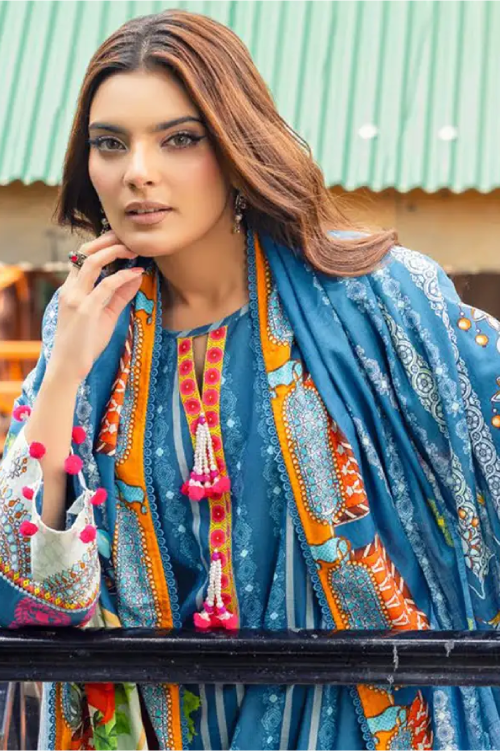 Gul Ahmad Printed Thick Khaddar 3 Piece - K #42006 T