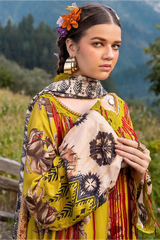 Gul Ahmad Printed Linen 3 Piece Suit - LT #42012
