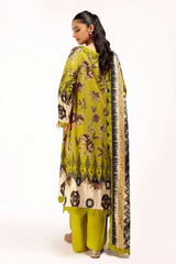 Gul Ahmad Printed Linen 3 Piece Suit - LT #42012